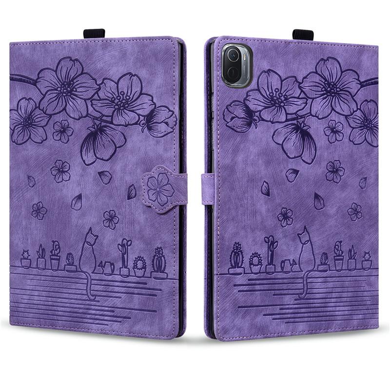 Чехол для планшета для Xiaomi Pad 5 Pro, чехол 11 дюймов, чехол с 3D тиснением и подставкой для цветов, чехол-кошелек для планшета Xiaomi Mi Pad 5, чехол для Mipad 5 Pro, чехол