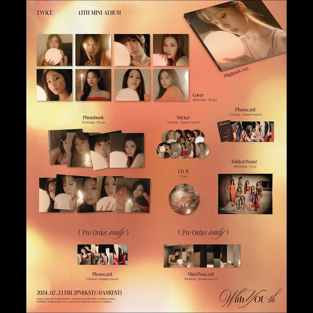 [NO POB/Member] TWICE - With YOU-th Digipack Ver.