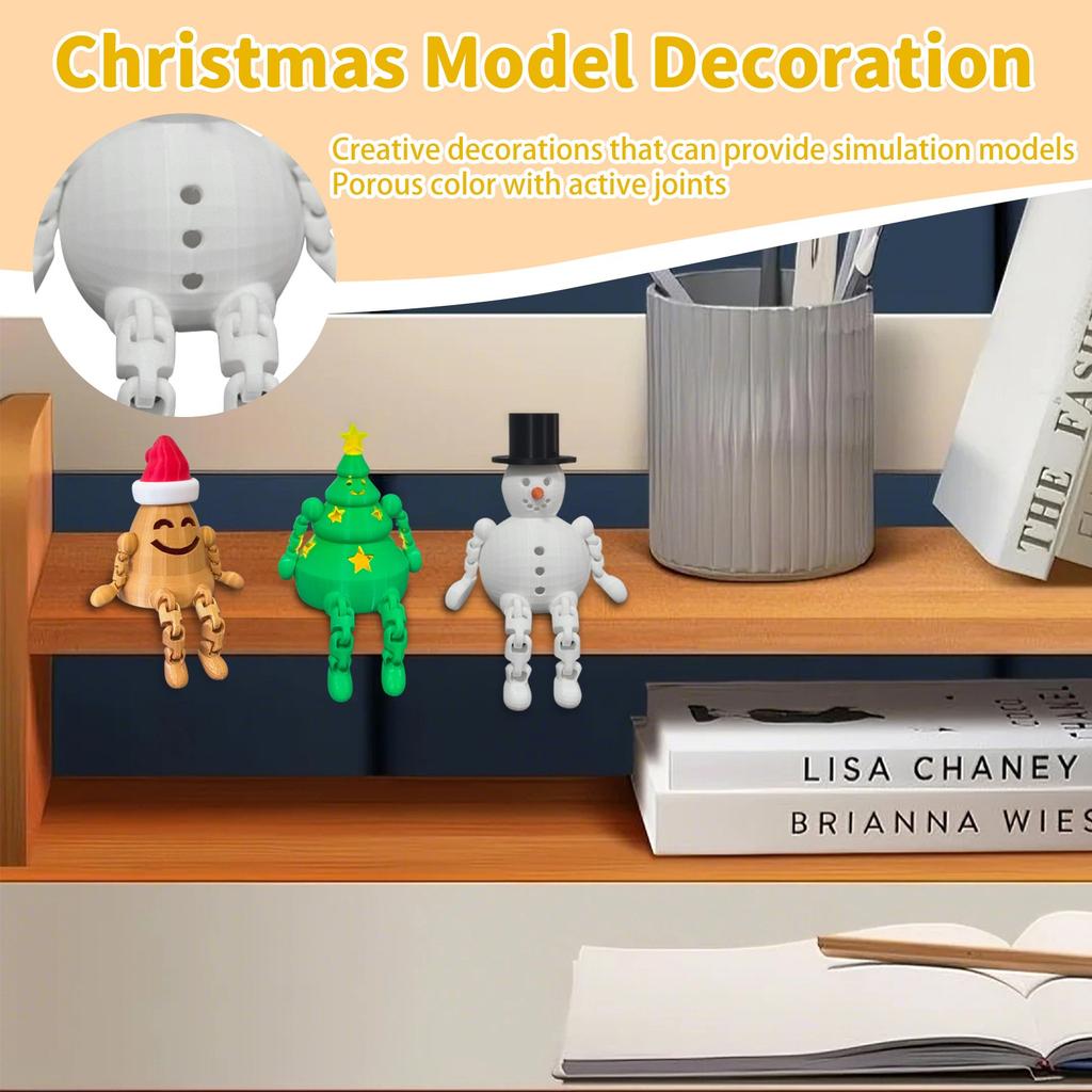 Подвижный рождественский подарок 3D-печать подвижных соединений на Рождество