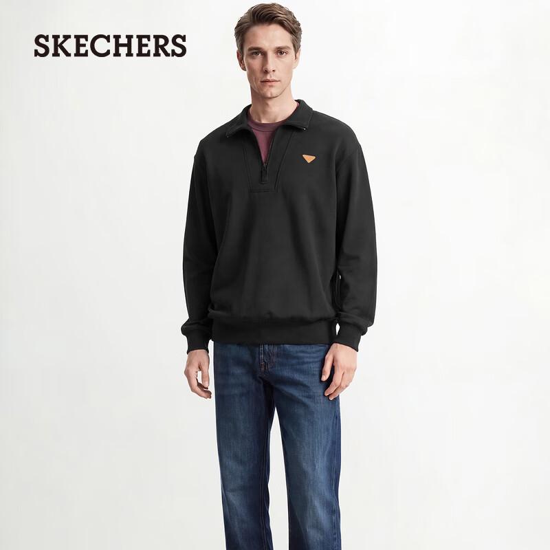 Skechers Унисекс свободный вязаный пуловер с воротником L326U003