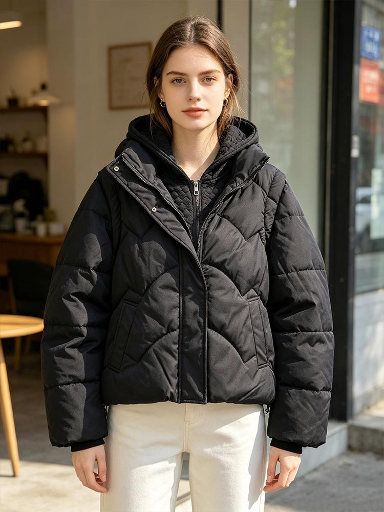 Winter new cotton-padded clothes fake two foreign-style cotton-padded clothes women's warm cotton-padded jackets loose and simple coats