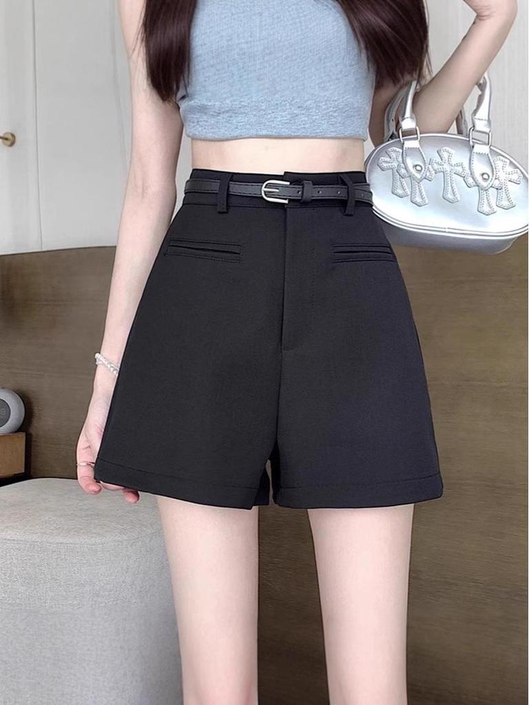2025 Summer Women's Versatile High-Waisted Wide-Leg Shorts