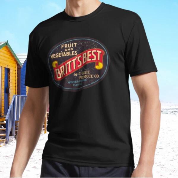 New Britt's Best American Vintage Fruit Crate Active T-Shirt Funny Size S - 5XL