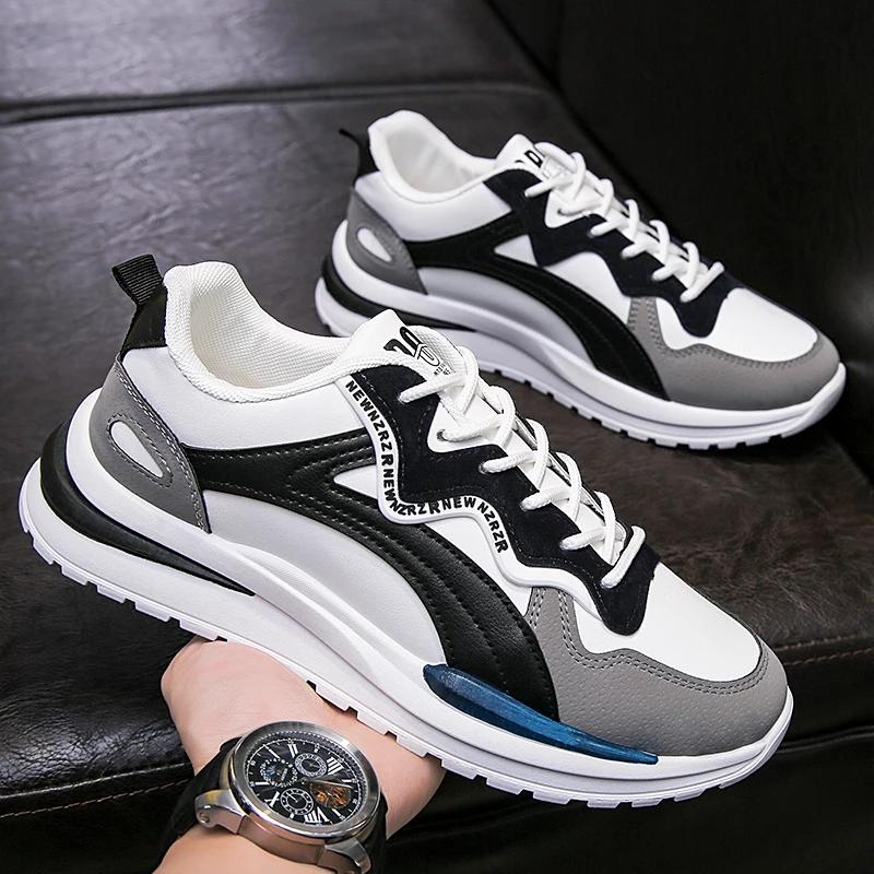Spring  New Trendy Men's Shoes Breathable Sports Casual Running Youth Shoes Versatile Casual Shoes EVA Sole Rubber Surface
