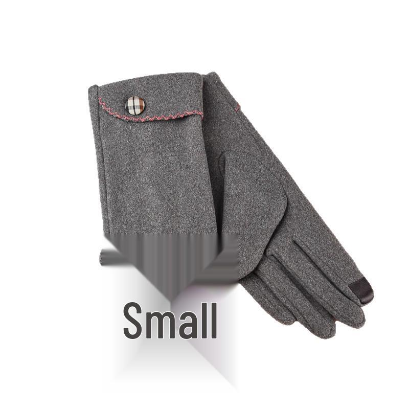 Новые женские перчатки с сенсорным экраном из кроличьего меха: Велоспорт и вождение в корейском стиле, милая флисовая подкладка для холодной погоды