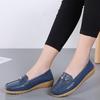 Women Flat Plus Size 44 Women Genuine Leather Shoes Slipony Low Heels Chaussures Femme Casual Ballet Flats Shoes Women Loafers