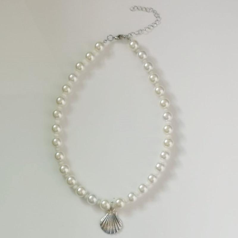 Женское классическое ожерелье из жемчуга и ракушек, красивое барочное жемчужное ожерелье, ожерелье из гребешков