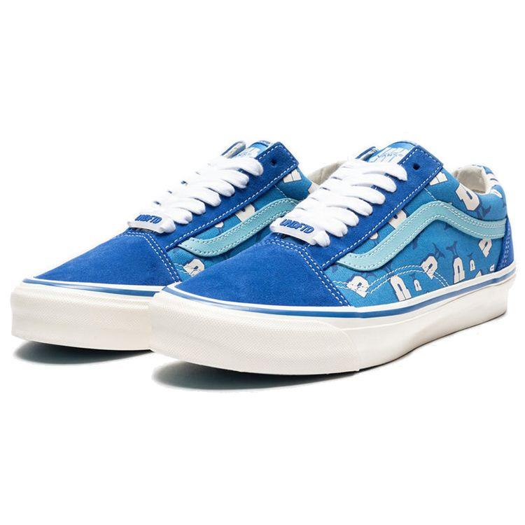 Кроссовки Undefeated x Vans OG Old Skool LX U-Man - Blue Lolite Unisex Sneakers Marshmallow VN0A4P3X7AG