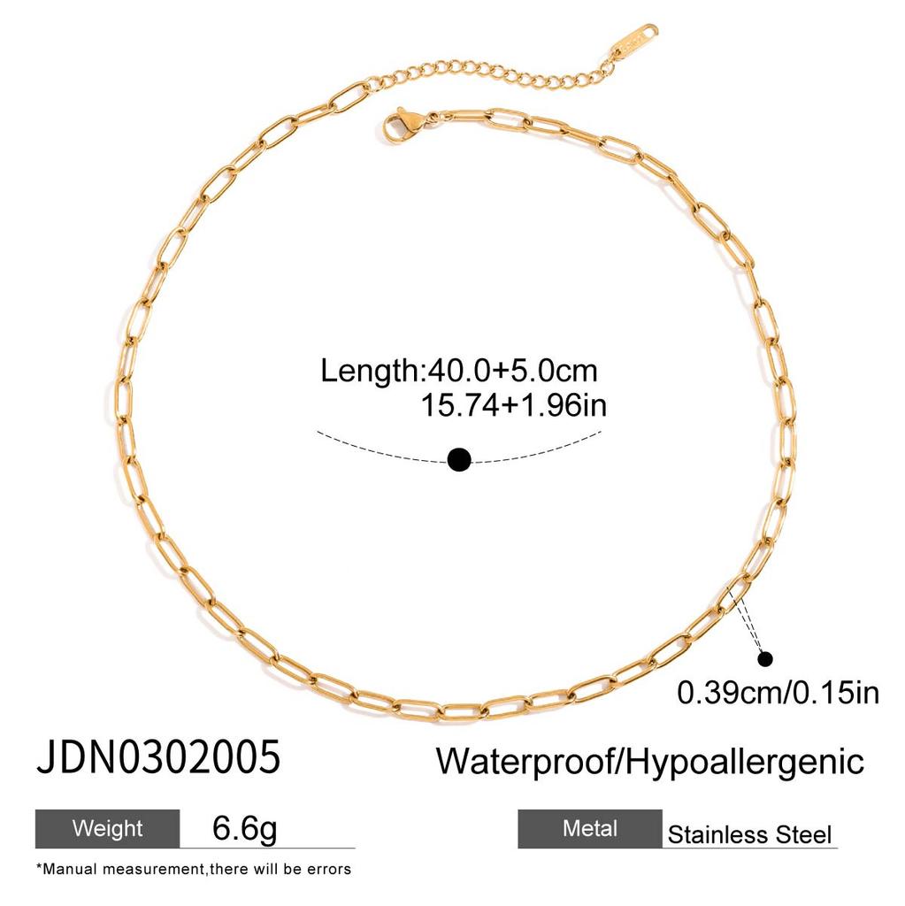 Fashion Trendy Gold Plated Stainless Steel Zircon Letter Link Chain Pendant Necklace for Women Party Occasion