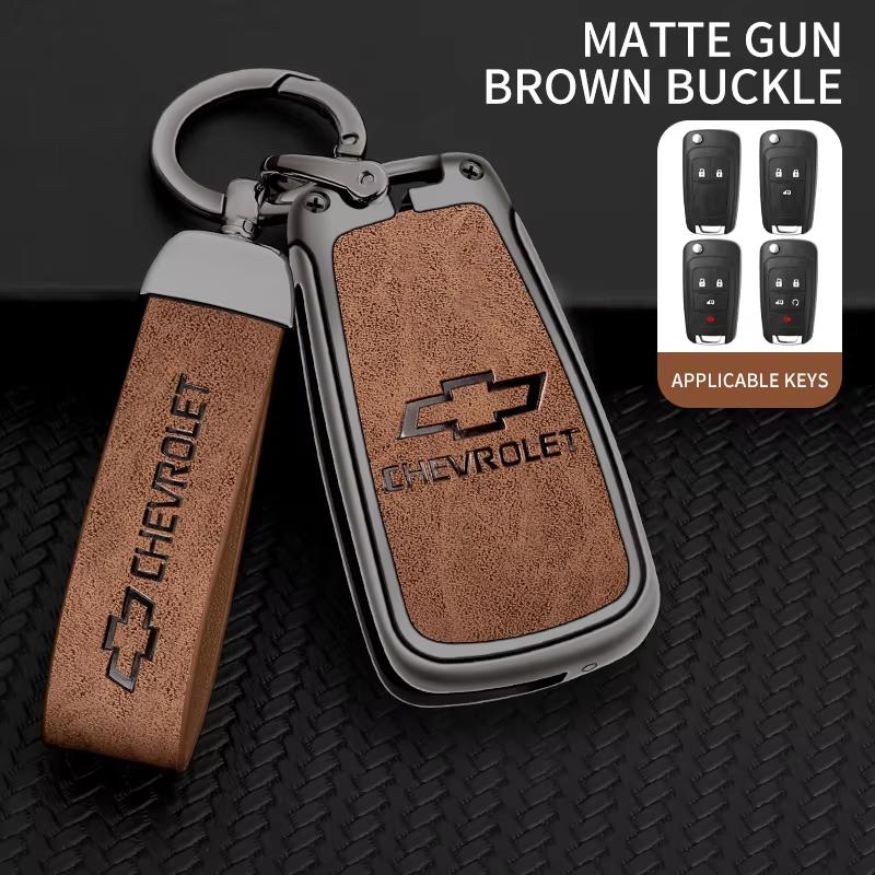 AABHI1 Zinc Alloy Car Flip Key Case Cover Shell Bag For Chevrolet Cruze Aveo Trax Sail Malibu Captiva Prism Spark Protector Accessories