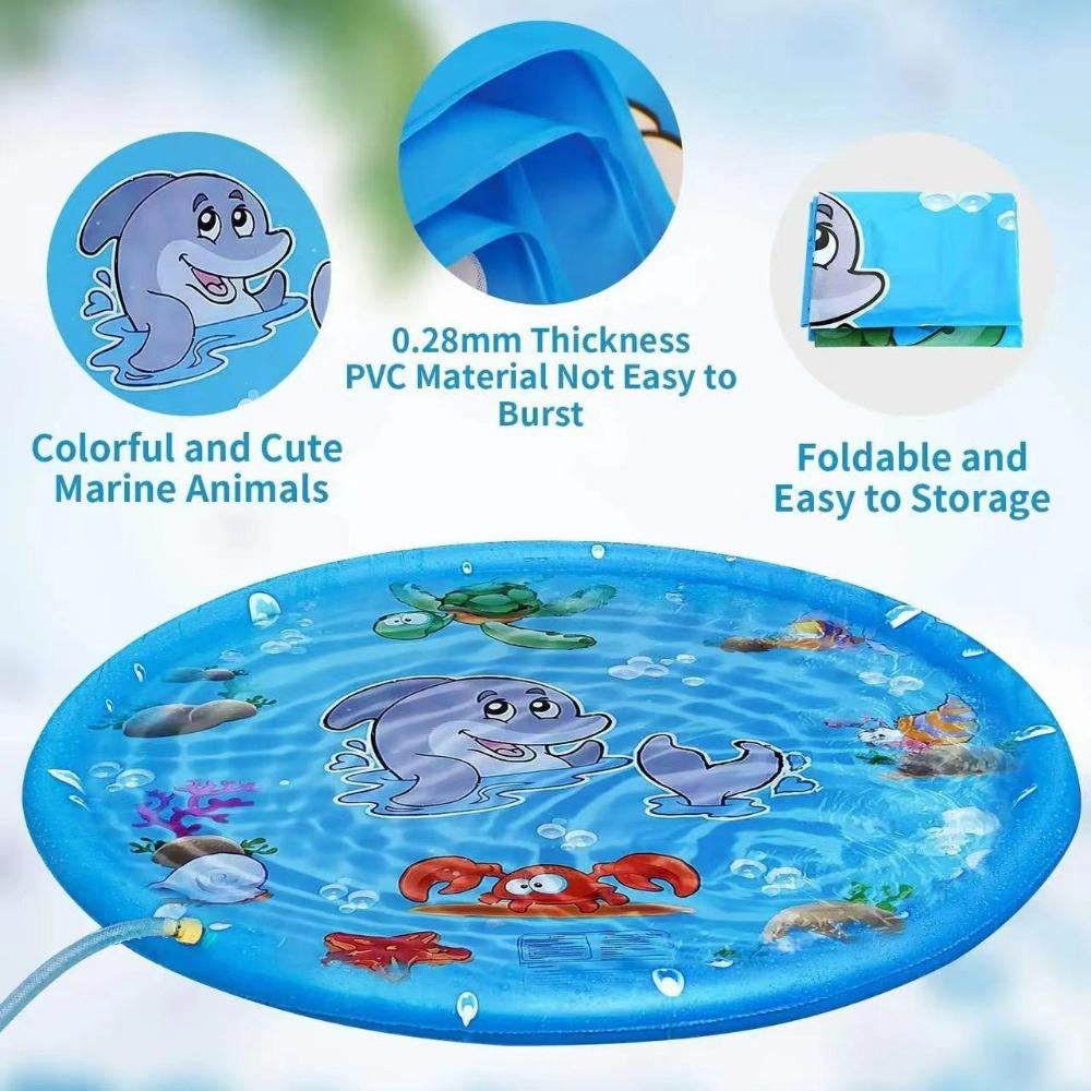 Inflatable Splash Play Mat for Dogs Backyard,Splash Pad for Boys Girls,Outdoor Water Toys Summer Sprinkler Pool