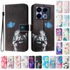 Butterfly and Cat Luxury Painted Leather Case Wallet Book Style Cover for Infinix Smart 4 X653,Hot 9 Play,Hot 10 Play,Smart 6,X680,HOT 8,X650,HOT 40..