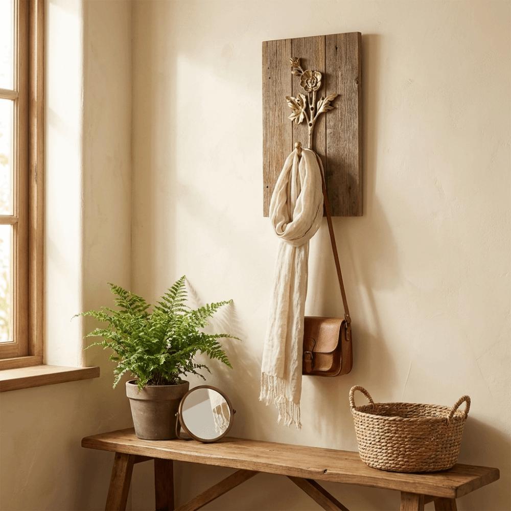 Golden Finish Zinc Zinc Alloy Wall Hooks Elegant Design Decorative Hanger Set  Household Daily Use