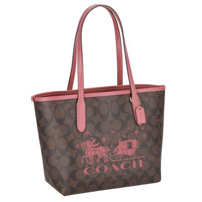 Сумка-тоут CM183 [Coach] Женская Коричневая/Розовая [Товар]