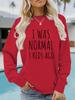 European and American Women's Long-sleeve Round Neck Printed Pullover Hoodie (Autumn/Winter)