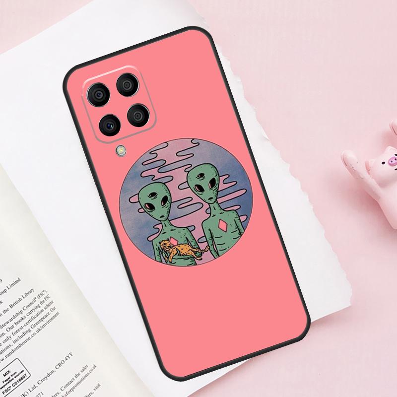 Эстетика Мультяшный Инопланетянин Космос Для Samsung Galaxy M54 M34 M14 M53 M33 M13 M12 M32 M52 M20 M15 M55 M21 M51 M31s M30s Чехол