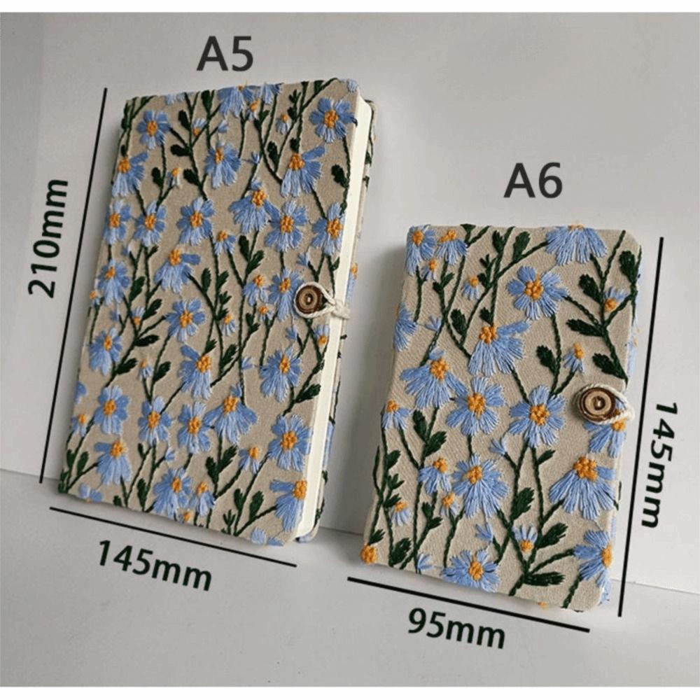 100 Sheets Cloth Notepad A5/A6 Diary Notebook High Quality Fabric Embroidery Notebook
