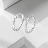 Adjustable Open Ring Set Couples Minimalist Mobius Design Fashion Sterling Look Band