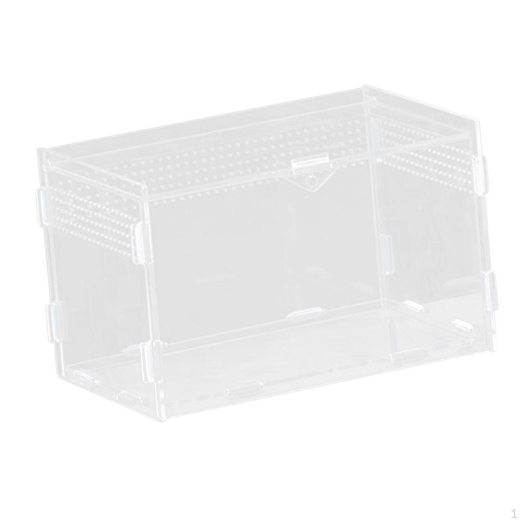 Reptile Breeding Box Animal Habitat Cage Clear Terrarium Enclosure for Geckos Young