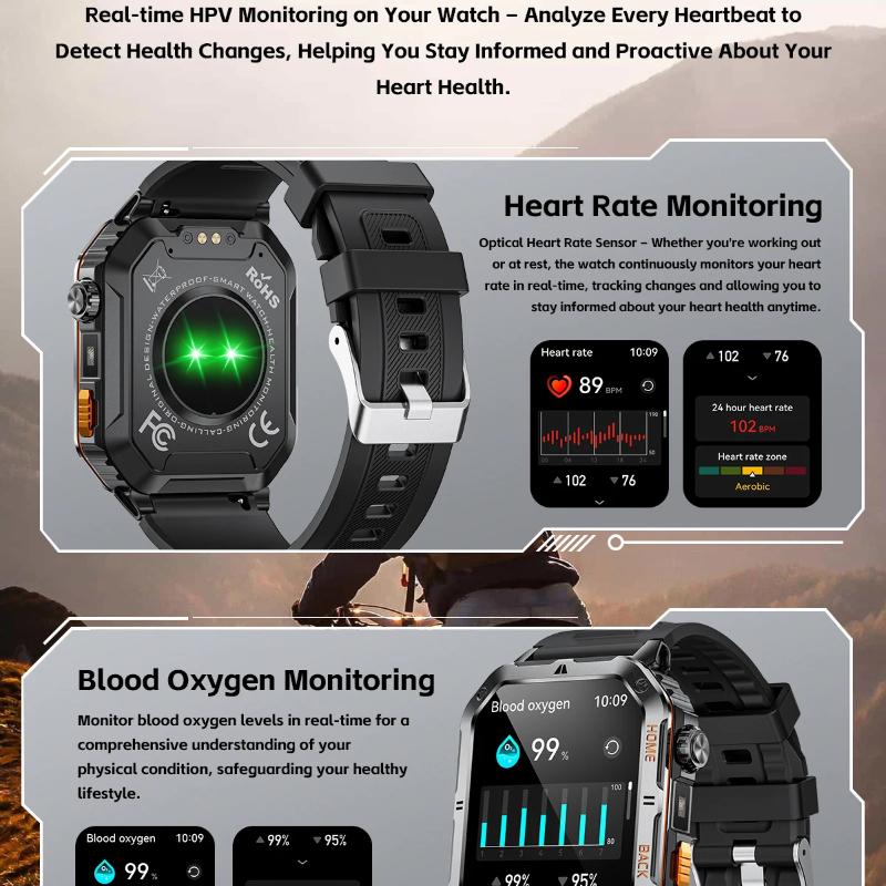 2025 New 1000mAh Battery, High-Definition AMOLED Screen, IP68 Waterproof And Bluetooth Call Are Suitable For Android Smartwatches