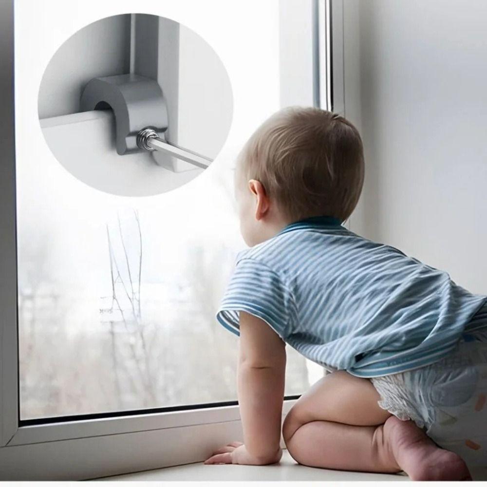 Anti-theft Window Lock Stopper Adjustable Sliding Sash Stopper Sliding Door Limiter Child Safety