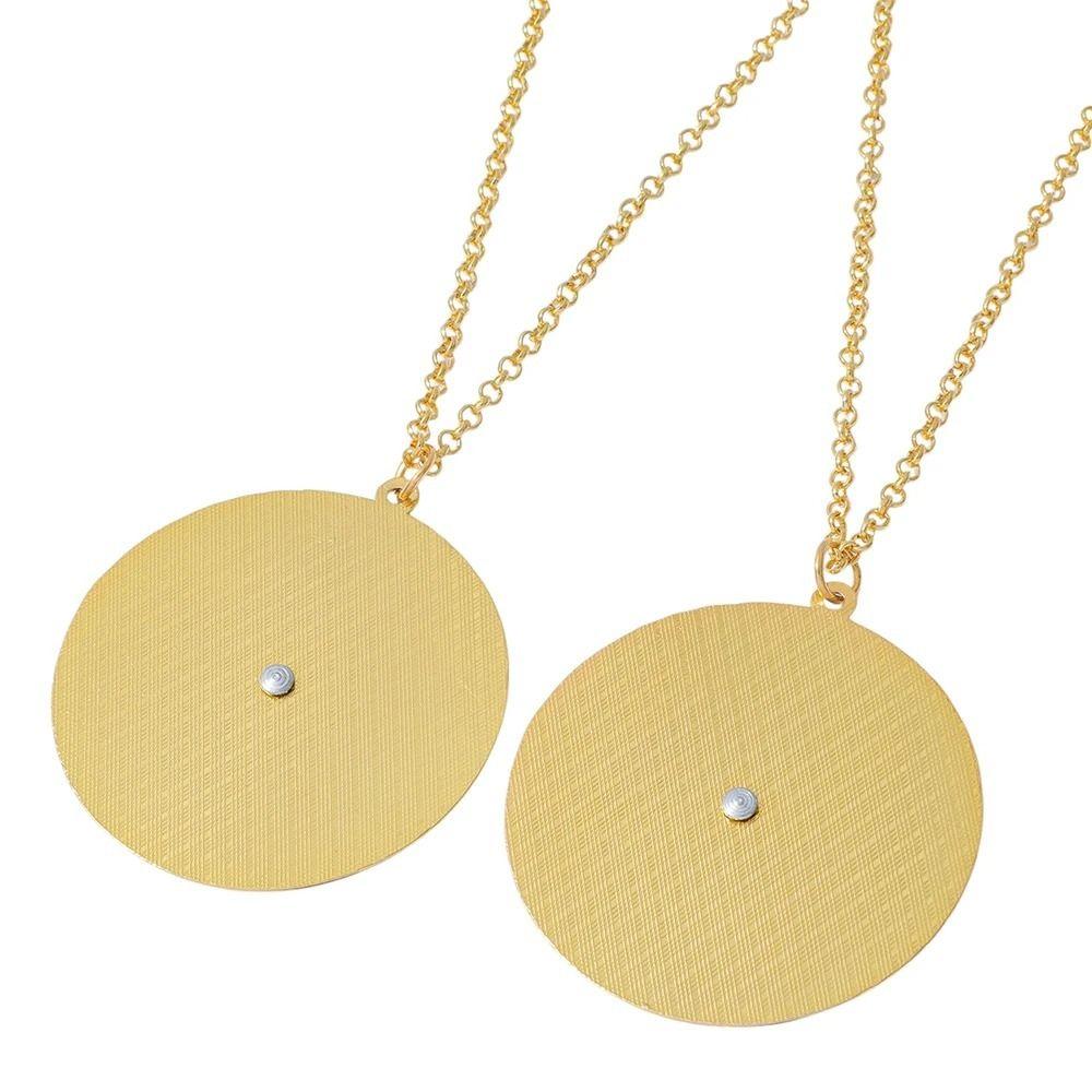 Adjustable Chain Color Wheel Necklace Unique Palette Pendant Fashion Rotating Round Pendant Gift