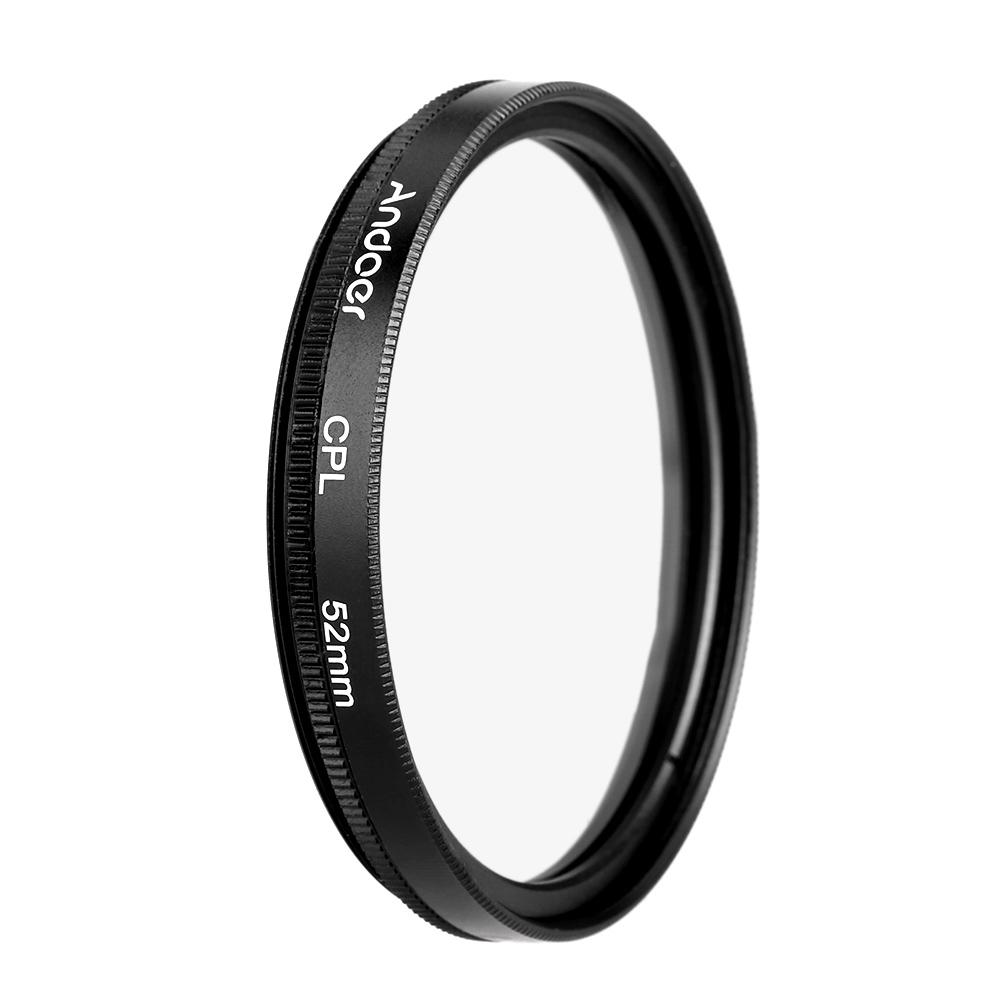 Andoer 52mm Digital Slim CPL Circular Polarizer Polarizing Glass Filter for Canon Nikon Sony DSLR