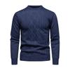 Autumn Winter Mens Warm Sweater Printed Knitted Sweater Long Sleeve Thick Pullover