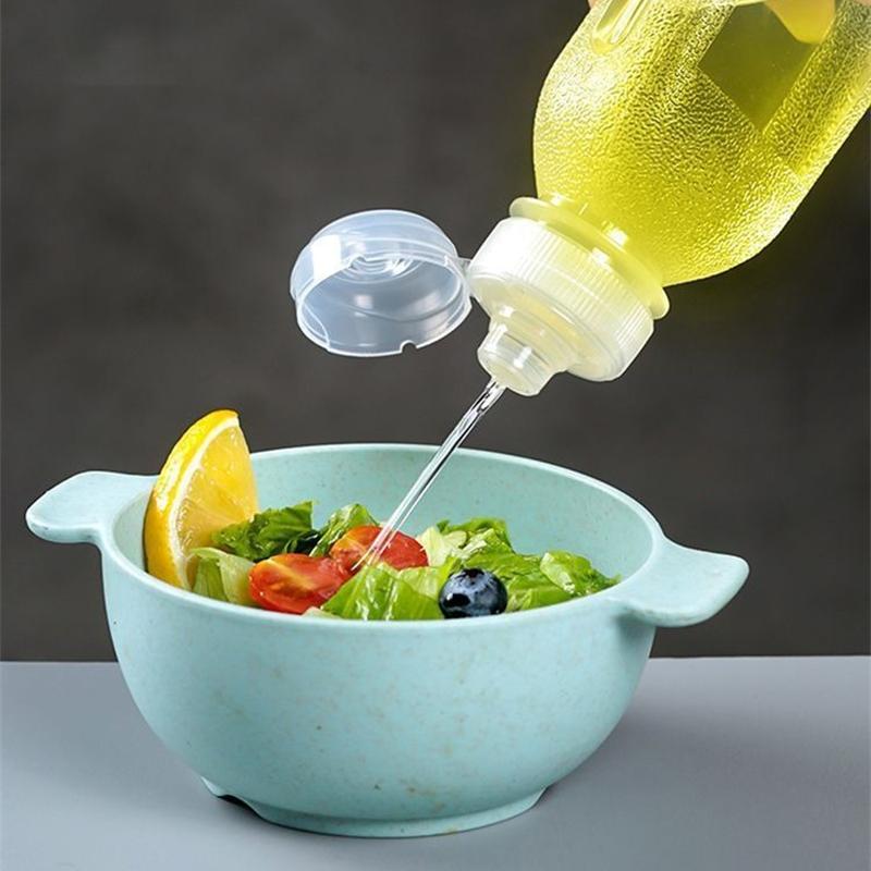 300/500ML Kitchen Oil Bottle Seasoning Plastic Squeeze Bottle Dispenser for Salad BBQ Sauce Olive Oil Container Cooking Gadgets