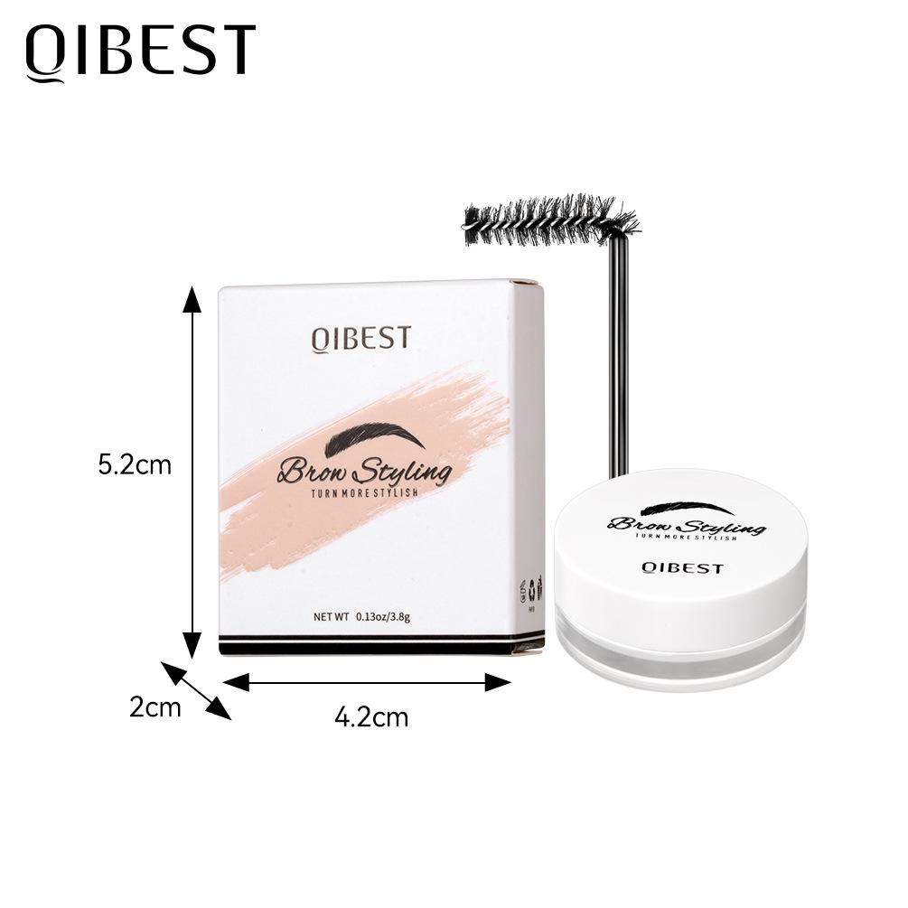 QIBEST Clear Eyebrow Styling Cream Natural Dimensional Wild Eyebrow Wax Waterproof Long Lasting Shaping Eyebrow Soap