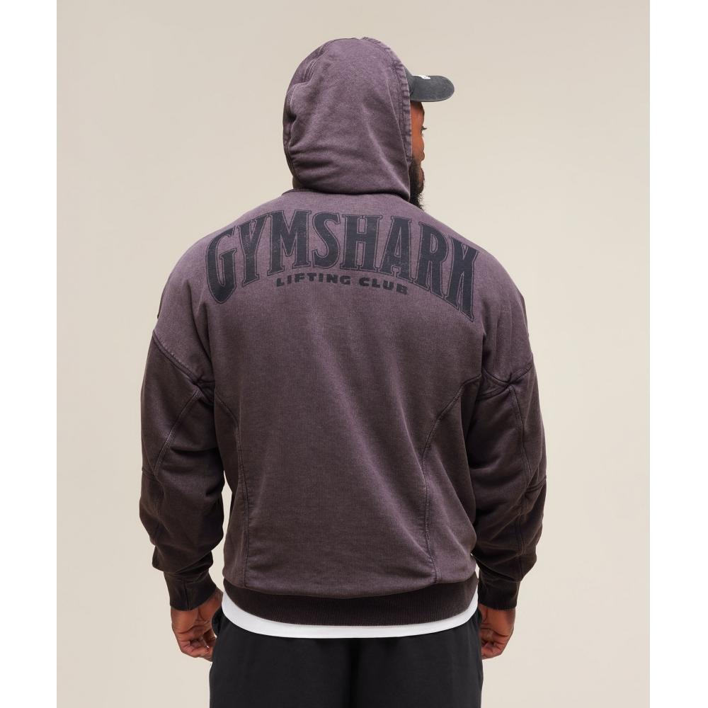 Gymshark Толстовка Heritage Washed Plum Brown A4a7j Nc1t