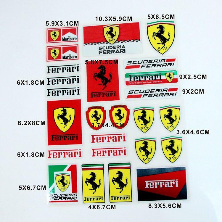 Ferrari Reflective Car Stickers Electric Bicycle Motorcycle Decoration Personalized Stickers for Ferrari SJ Teams Competizione4T4 A1