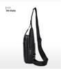 Men's Genuine Leather Crossbody Chest Bag - Trendy & Casual Small Backpack