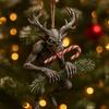 Dark Christmas Ornament 2D Acrylic Headless Santa/Devil Christmas Tree Ornament for Indoor Outdoor Home Party Decor
