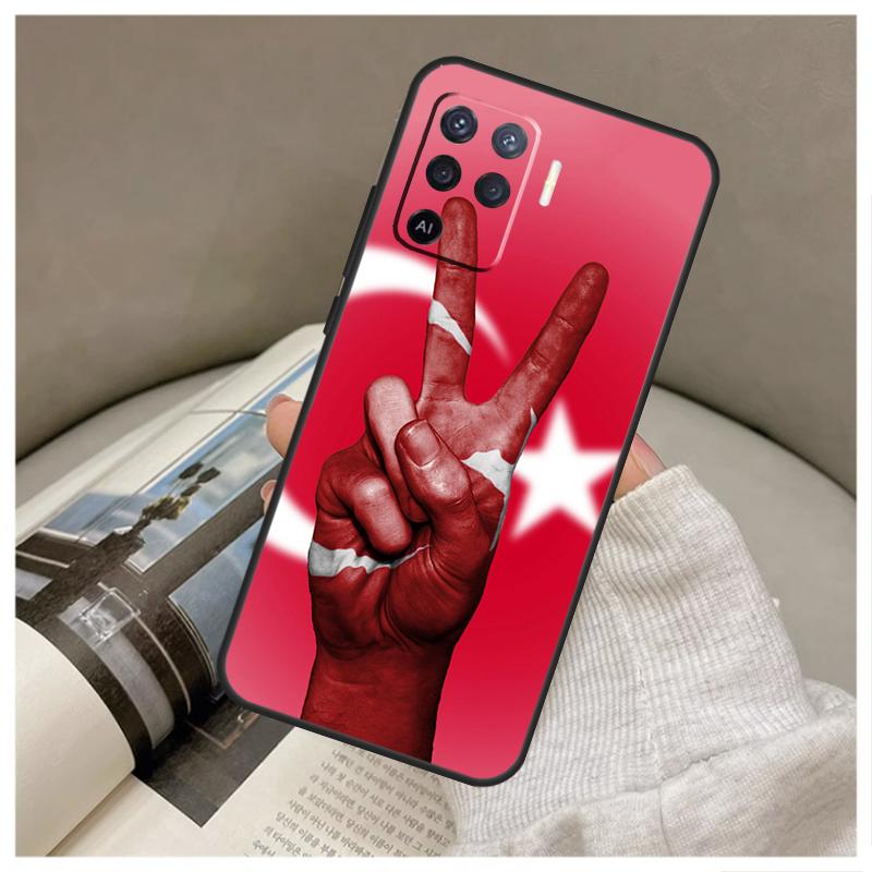 Турция Турецкий Флаг Для OPPO A79 A58 A78 A98 A15 A16 A76 A96 A17 A77 A52 A72 A5 A9 A94 A74 A57S A53S A54S Чехол