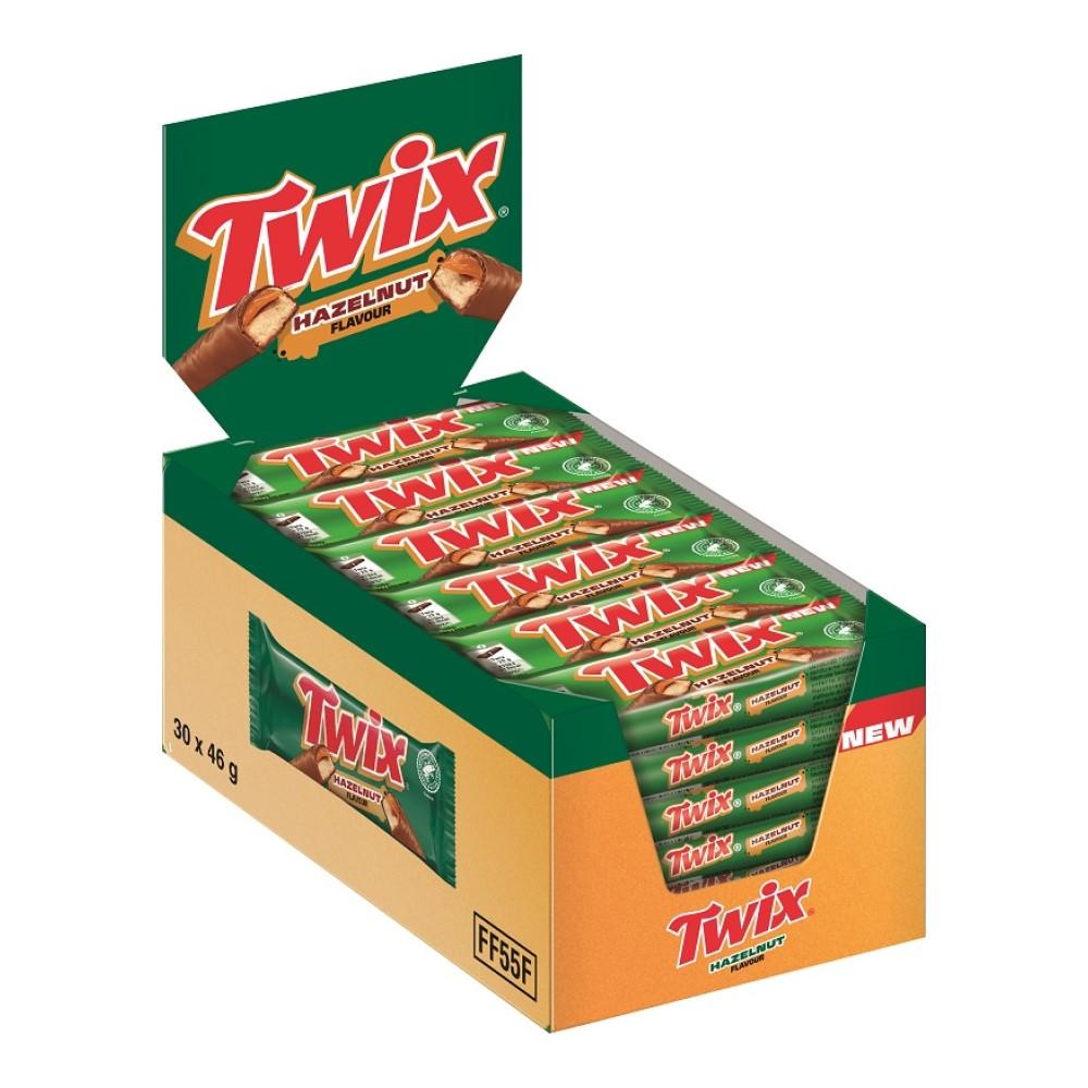 Twix Hazelnut Chocolate Bar 46G 30-Pack