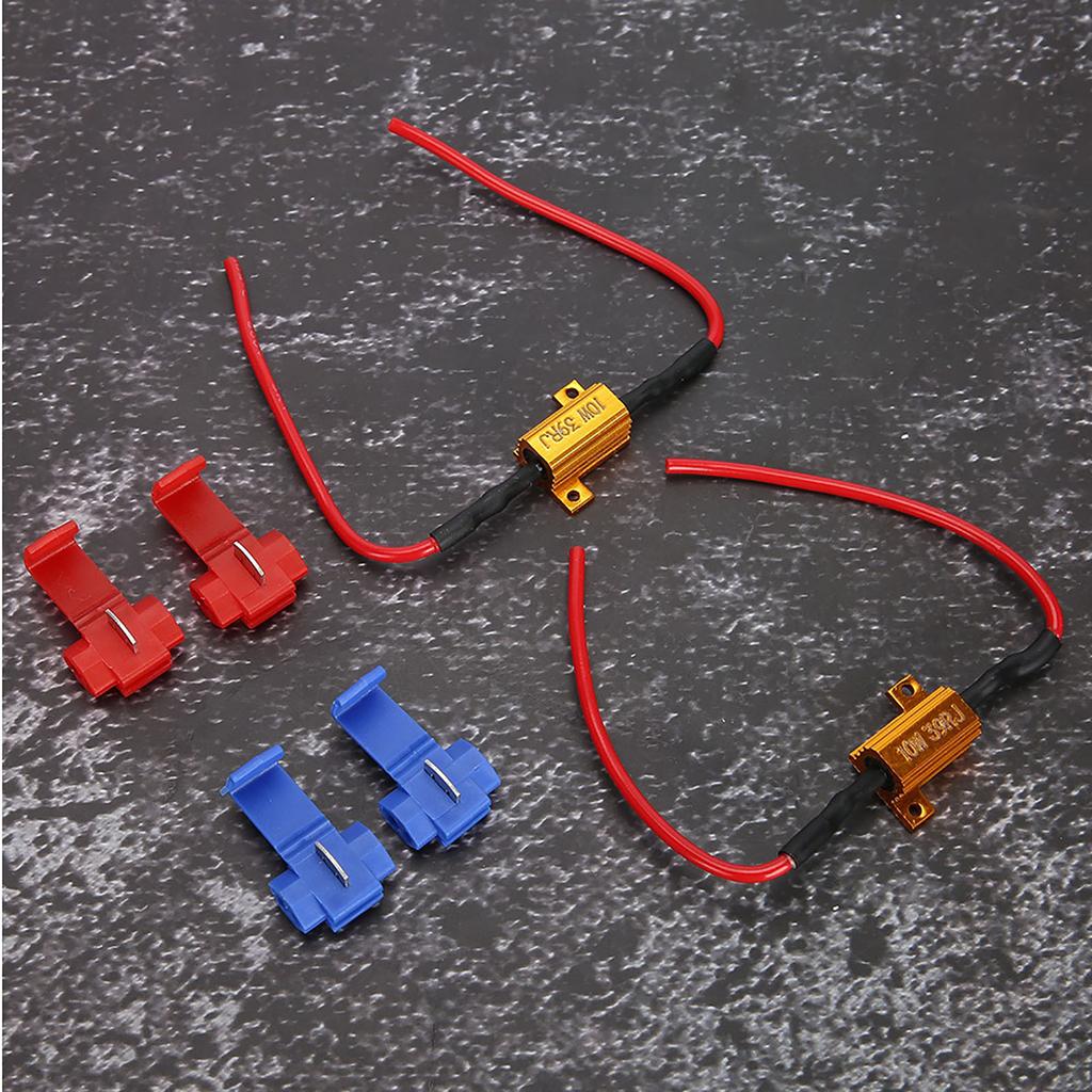 2 шт. Автомобильный светодиодный декодер Anti Hyper Flash No Error проволочный нагрузочный резистор 10 Вт 39 Ом