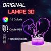 Lampe de chevet 3D led Gants Boxe Boxeur,Veilleuse changement de couleurs – Lampe tactile bureau et chambre enfant, Eclairage noël