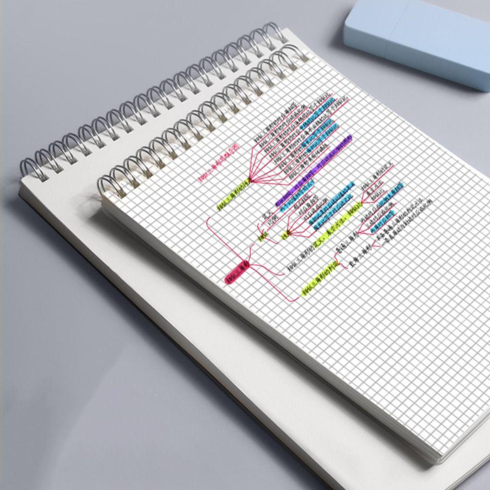 Блокнот на спирали с перекидным дизайном, сетка/пустой/горизонтальная линия, блок для заметок, тетрадь на спирали, подарок для студентов