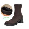 Krazing Pot Flock Winter Round Toe Modern Platform Size 33 Boots Size 43 Women Fashion British School Elastic Ankle Boots