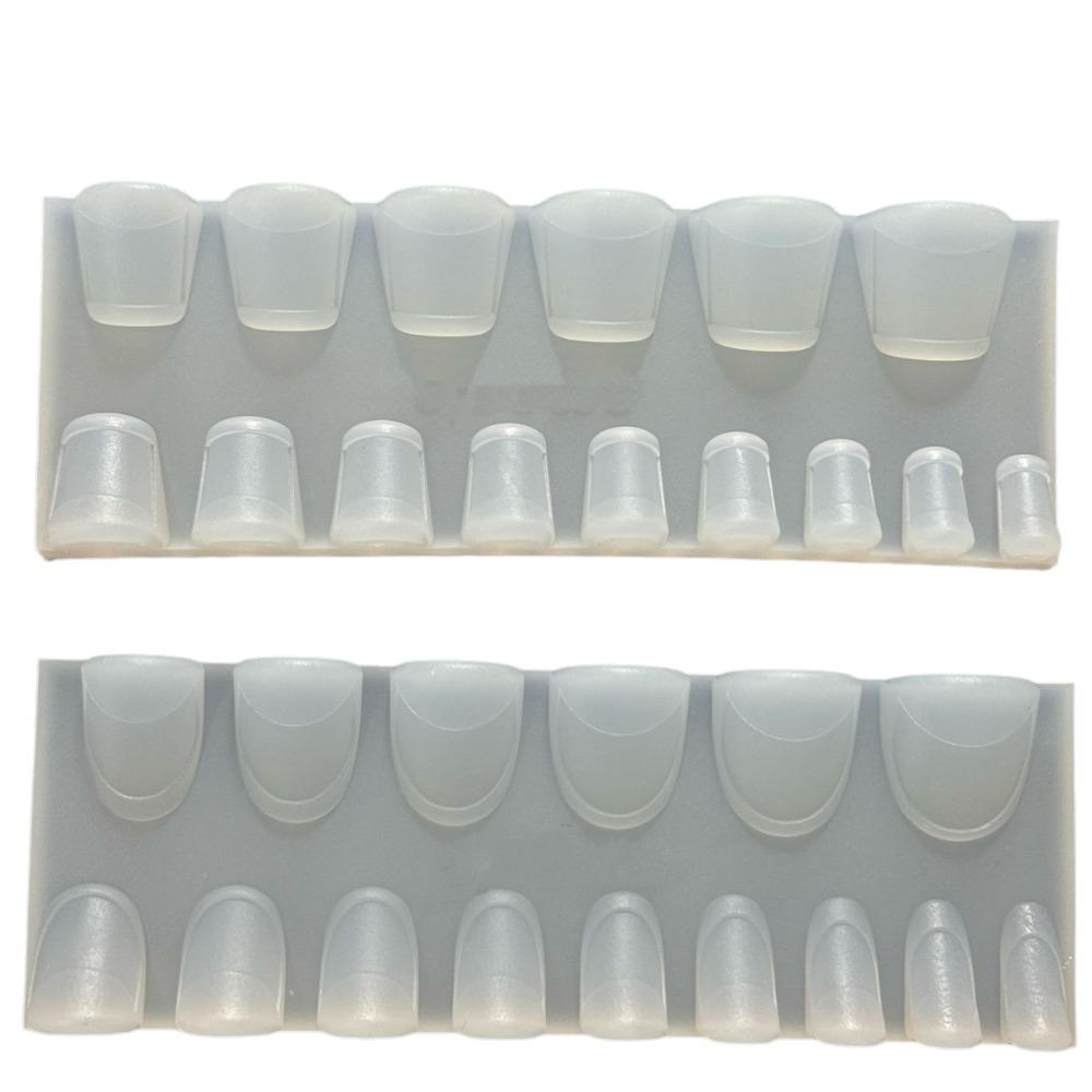 Shallow Fit Silicone Nail Mold Anti Overflow Nail Extension Template New Base Film Mold Nail Salon