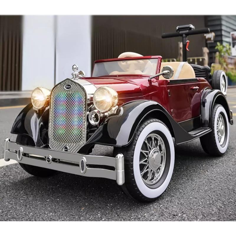 Детская электромобильная четырехколесная игрушечная коляска с дистанционным управлением, двумя приводами, Bluetooth, музыкой и светодиодными фонарями