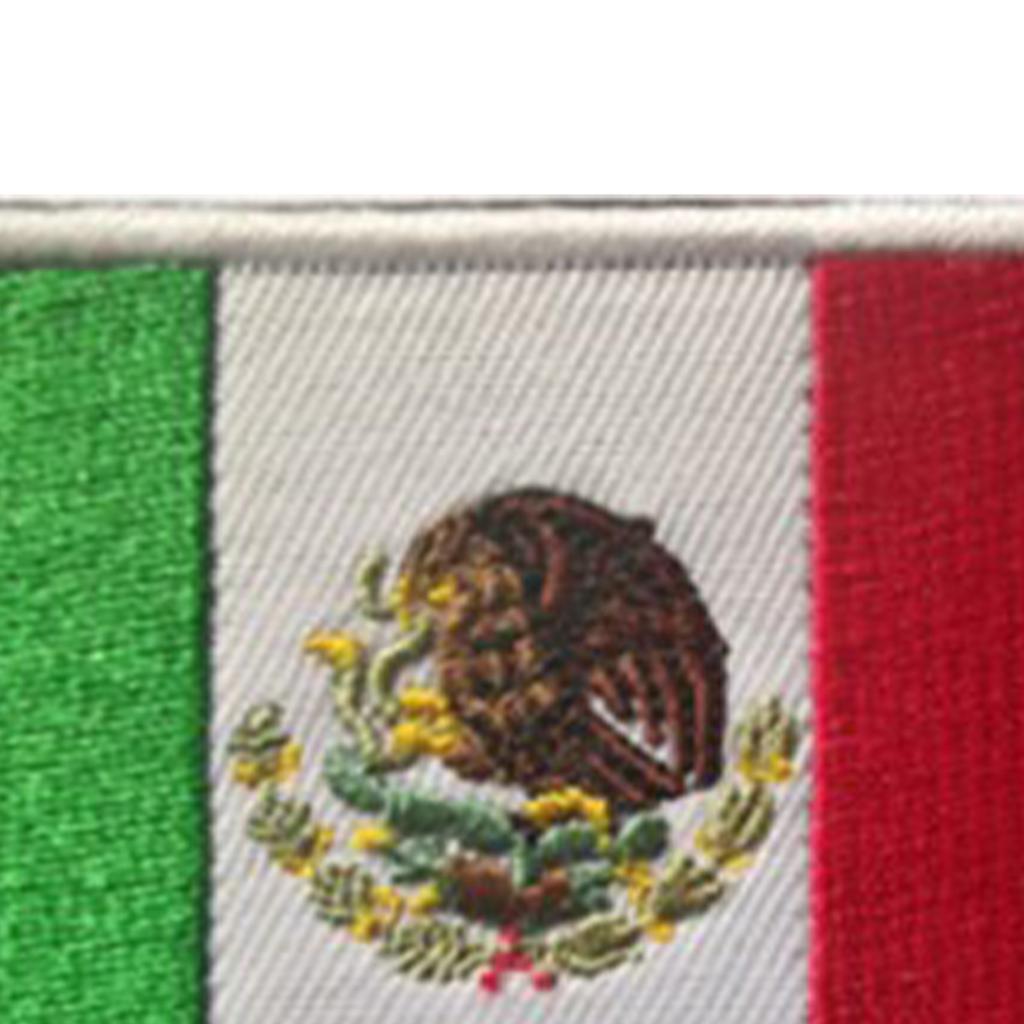 Mexico Flag Patch Exquisite Sewing Embroidered Iron On Patches for Clothes Pants Jackets Backpacks