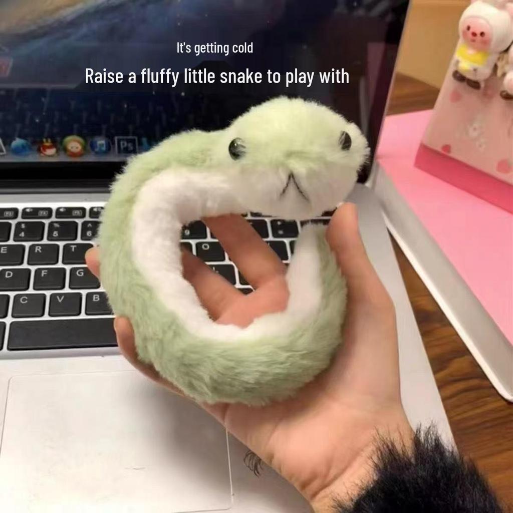 2025 год Змеи: Красочная плюшевая игрушка Двуглавая змея - Милый и забавный кулон-украшение