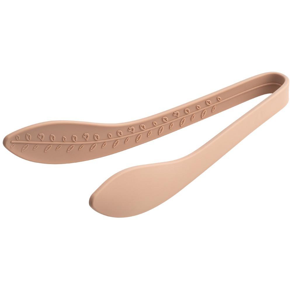High-Temperature Resistant Silicone Food Tongs Non-Slip Non-Stick Barbecue Clips Leaf Shape Heat Resistant Kitchen Tongs Buffet