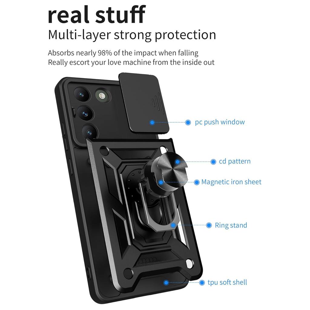 Armor Case For VIVO V40 SE V30 Lite 5G V30 Pro V30E V29 V29E Cover Lens Protection With Ring Magnetic Holder Coque Fundas