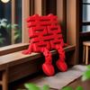 1/2Pcs 3D Printed Xi Character Figurine Red Xi Character Figure with Articulated Legs Movable Joints Double Xi Fidget Toy Decoration Ornament
