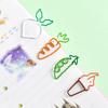 4PCS/lot Kawaii Paperclips Binder Clips Carrot Ice Cream Pea Turnip Shape Paper Clip School Stationery Bookmark Ticket Holder