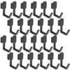 Practical-24Pcs Pegboard Hooks J Shape Pegboard Hook Peg Board Tool Organizer Parts Accessories , Black