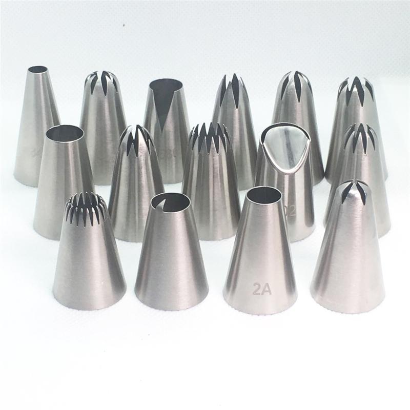 20 Styles Stainless Steel Medium Cream Icing Piping Nozzles Cake Cookie Pastry Tips DIY Decorating Tools Kitchen Utensils
